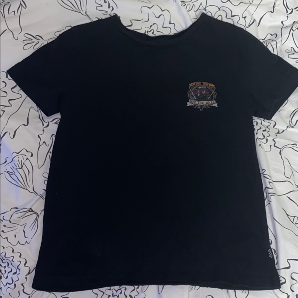 black vans rose shirt